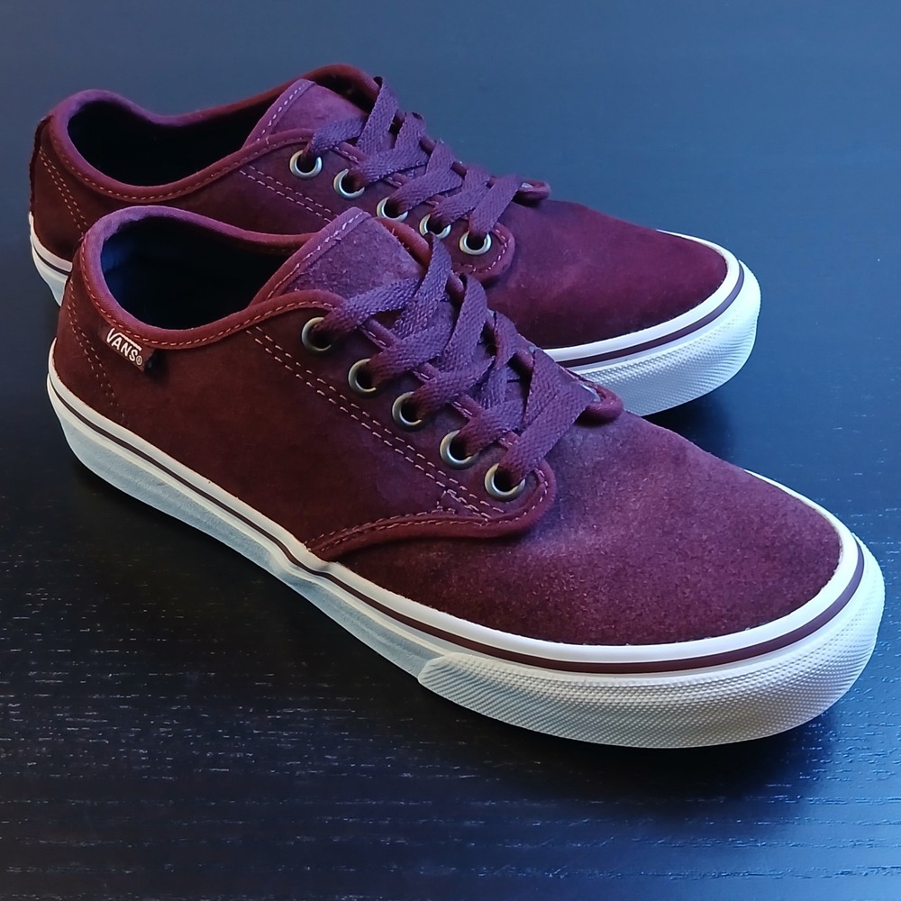 Vans Atwood Low Burgundy Suede Skate Sneakers Maroon Shoes Womens